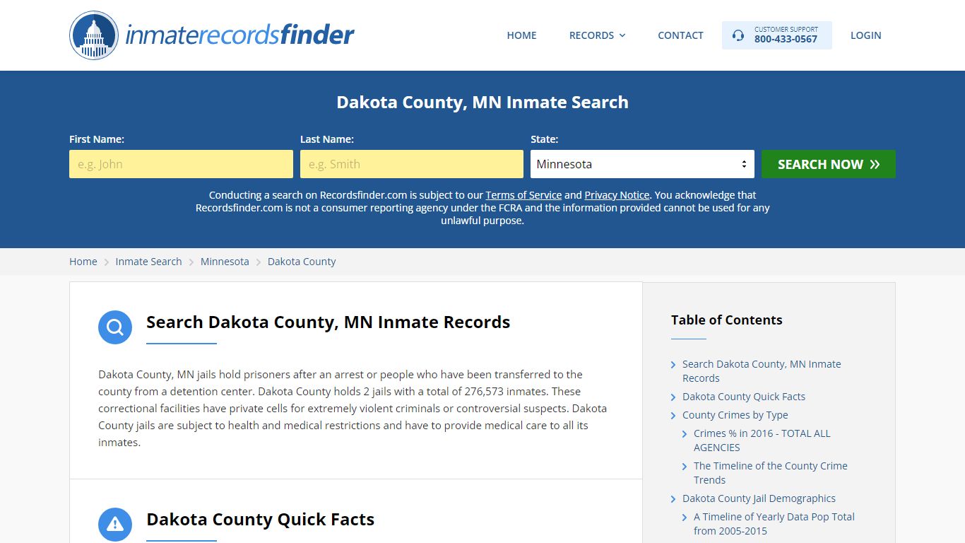 Dakota County, MN Inmate Lookup & Jail Records Online